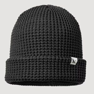 New Eddie Bauer Black Adventure Waffle Beanie Hat
